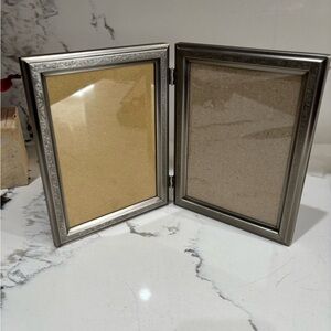 Elegant Silver tone Double Picture Frame